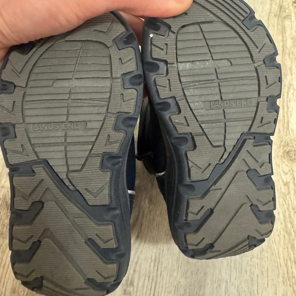 Lands' End Kids Blue and Gray Snow Boots
